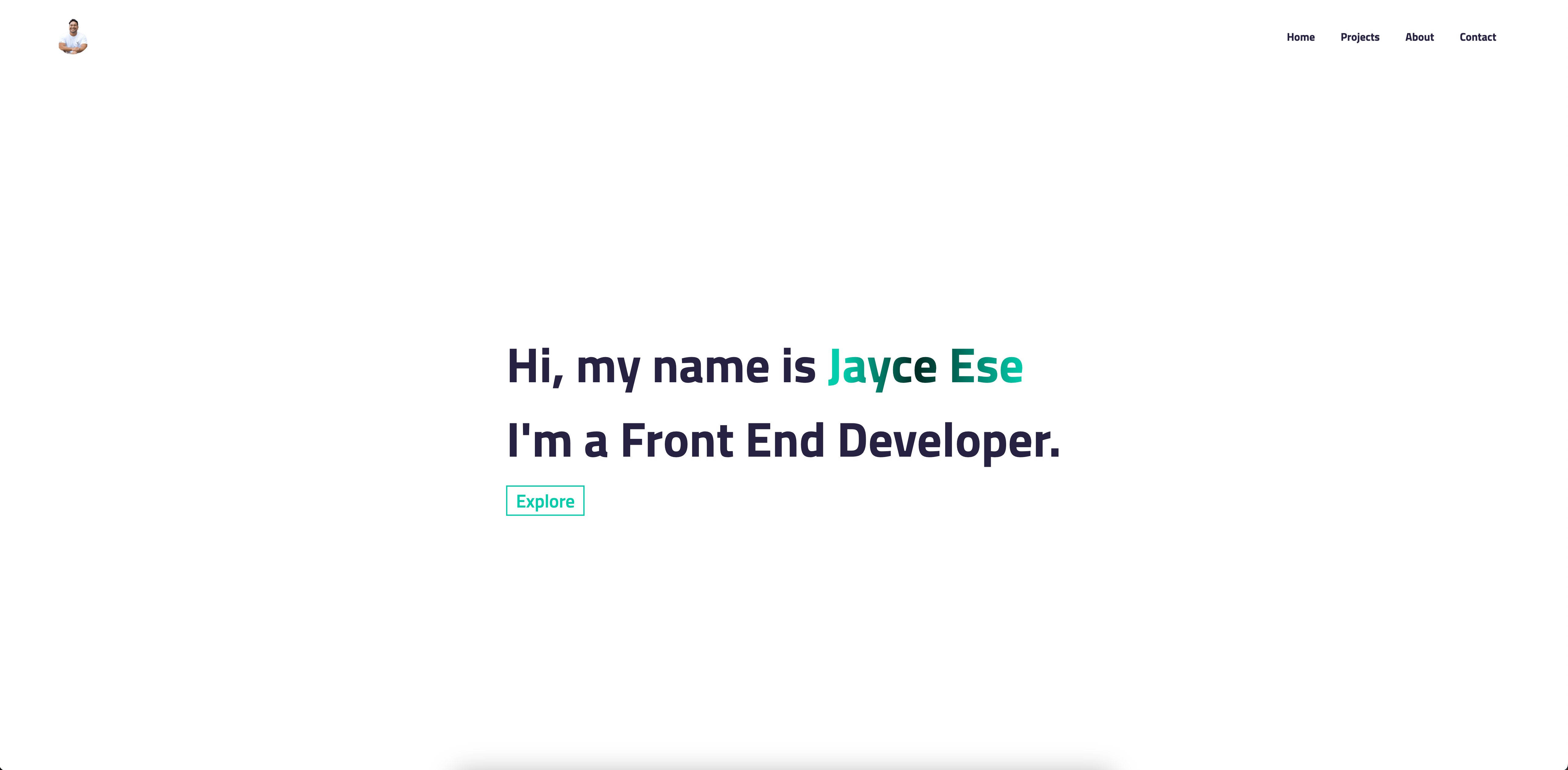 portfolio site screenshot